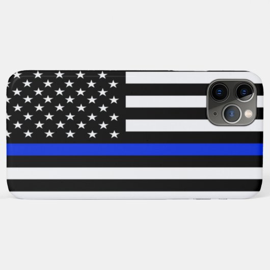 Thin Blue Line-Flagge Case-Mate iPhone Hülle (Rückseite (Horizontal))