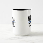 Thin Blue Line Flagge Polizei Tasse (Zentrum)