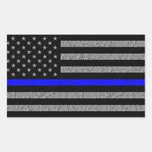 THIN BLUE LINE FLAGGE UNTERSTÜTZT POLIZEI 