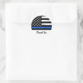 Thin Blue Line Flaggenpolizei Vielen Dank für die Runder Aufkleber (Tasche)