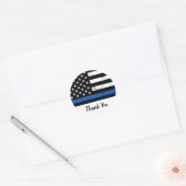Thin Blue Line Flaggenpolizei Vielen Dank für die Runder Aufkleber (Umschlag)