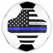 Thin Blue Line & Football USA Flagge Fußball (Vorderseite)
