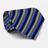 Thin Blue Line Formal Neck Tie Krawatte (Gerollt)