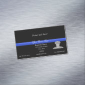 Thin Blue Line Foto Business Card Magnet (Beispiel)