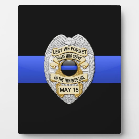 Thin Blue Line Fotoplatte (Vorderseite)