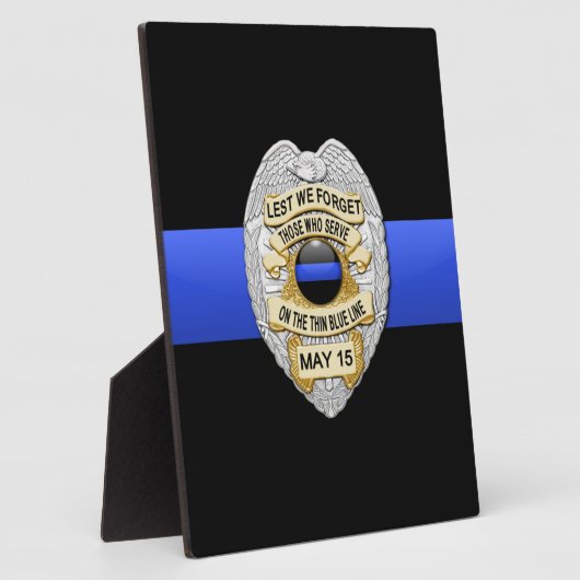 Thin Blue Line Fotoplatte (Seite)