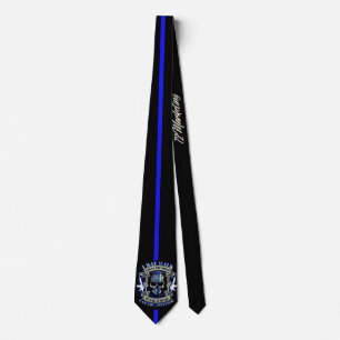 Thin-Blue-Line-Friedensstifter Krawatte-Polizeibea Krawatte