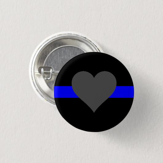 Thin Blue Line - Für diejenigen, die bedienen Button (Vorne & Hinten)