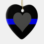 Thin Blue Line - Für diejenigen, die bedienen Keramik Ornament (Rechts)