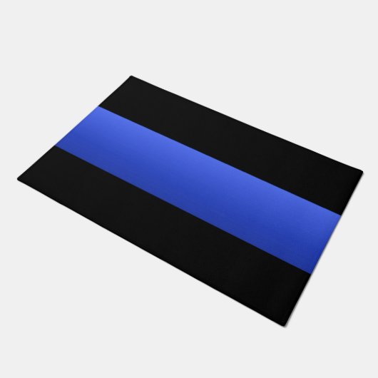 Thin Blue Line Fußmatte (Schrägansicht)