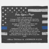 Thin Blue Line, Gebet des Polizisten Fleecedecke (Vorderseite (Horizontal))