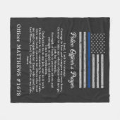 Thin Blue Line, Gebet des Polizisten Fleecedecke (Vorderseite (Horizontal))