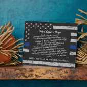 Thin Blue Line, Gebet des Polizisten Fotoplatte (Seite)