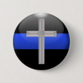 Thin Blue Line Gebet für Sicherheit Button (Vorderseite)