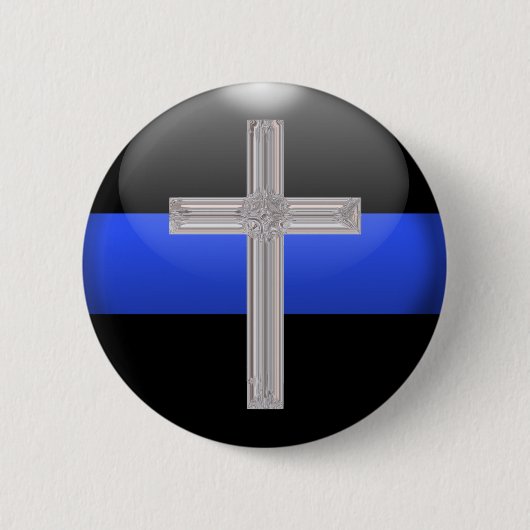 Thin Blue Line Gebet für Sicherheit Button (Vorderseite)
