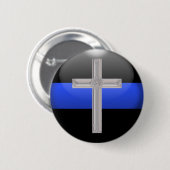 Thin Blue Line Gebet für Sicherheit Button (Vorne & Hinten)