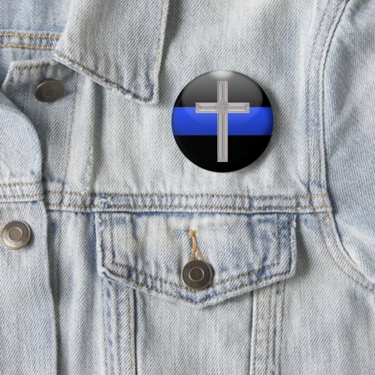Thin Blue Line Gebet für Sicherheit Button (Beispiel)