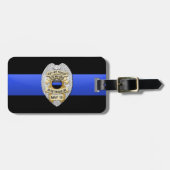 Thin Blue Line Gepäckanhänger (Vorderseite horizontal)