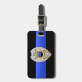 Thin Blue Line Gepäckanhänger (Vorderseite vertikal)