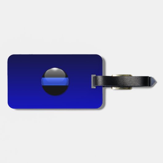 Thin Blue Line Gepäckanhänger (Rückseite horizontal)