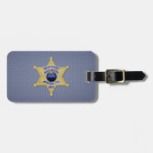 Thin Blue Line Gepäckanhänger (Vorderseite horizontal)