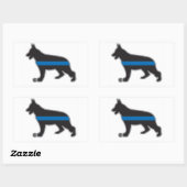 Thin Blue Line German Shepherd Sticker (Blatt)