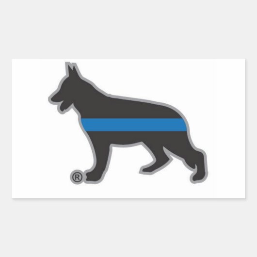 Thin Blue Line German Shepherd Sticker (Vorderseite)