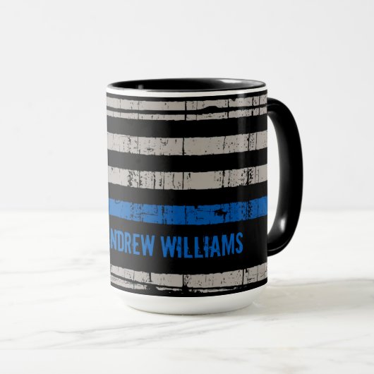Thin Blue Line Geschenk - Strafverfolgung USA - Po Tasse (VorderseiteRechts)