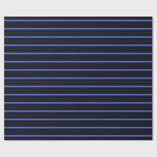 Thin Blue Line Geschenkpapier (Flach)