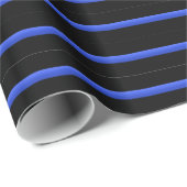 Thin Blue Line Geschenkpapier (Rolleneckpunkt)