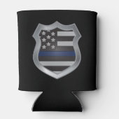 Thin Blue Line Getränk Koozie Dosenkühler (Rückseite)