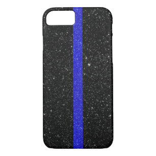 Thin Blue Line Glitzer Case-Mate iPhone Hülle
