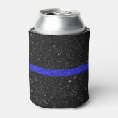 Thin Blue Line Glitzer Dosenkühler (Kanne Vorderseite)