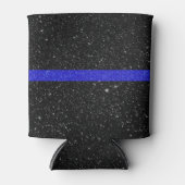 Thin Blue Line Glitzer Dosenkühler (Vorderseite)