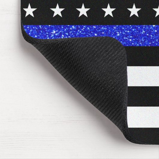Thin Blue Line Glitzer Mousepad (Ecke)