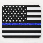 Thin Blue Line Glitzer Mousepad (Vorne)