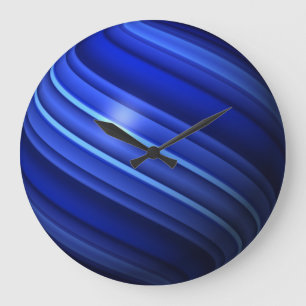 Thin Blue Line Globe Große Wanduhr