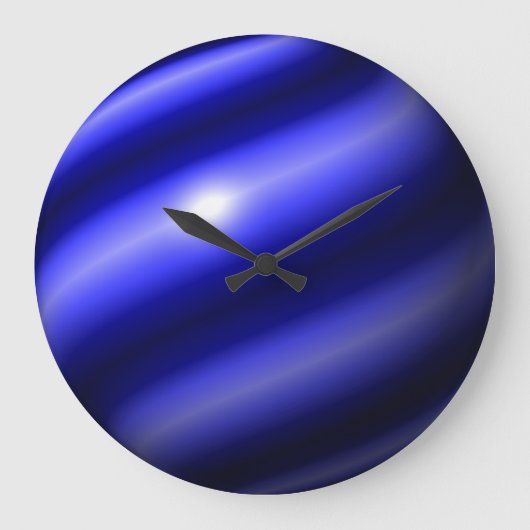 Thin Blue Line Globe Große Wanduhr (Vorderseite)