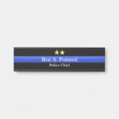 Thin Blue Line - Gold Star Rank Door Sign Türschild (Vorderseite )