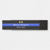 Thin Blue Line - Gold Star Rank Door Sign Türschild (Vorderseite )