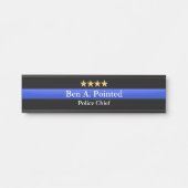 Thin Blue Line - Gold Star Rank Door Sign Türschild (Vorderseite )