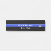 Thin Blue Line - Gold Star Rank Door Sign Türschild (Vorderseite )