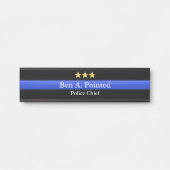 Thin Blue Line - Gold Star Rank Door Sign Türschild (Vorderseite )