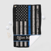 Thin Blue Line Golf - Police Officer USA Golfhandtuch (Insitu)