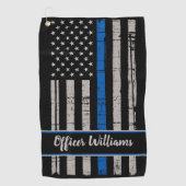 Thin Blue Line Golf - Police Officer USA Golfhandtuch (Vorderseite)