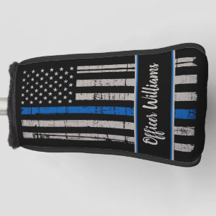 Thin Blue Line Golf - Polizeigeschenk - Polizeibea Headcover