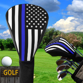 Thin Blue Line & Golf USA Flagge / Clubs Golf Headcover