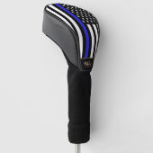 Thin Blue Line & Golf USA Flagge / Monogrammierte Headcover (angewinkelt)
