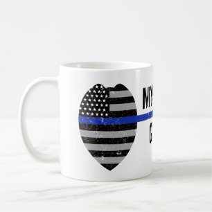 Thin Blue Line, Got Ihrer sechs, Polizei Ehefrau T Kaffeetasse