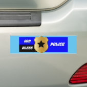 Thin Blue Line, Gottes segne Polizei Autoaufkleber (Auf Auto)